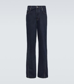 Прямые джинсы со вставками Lanvin, синий