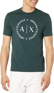 футболка с круглым логотипом AX Armani Exchange, цвет Green Gables