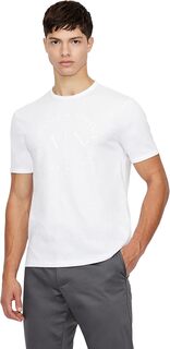 футболка с круглым логотипом AX Armani Exchange, белый