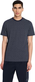 Футболка с логотипом AX по всей длине Armani Exchange, цвет Navy B.B. Outline Logo