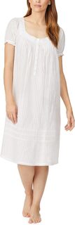 Хлопковое платье для вальса длиной 42 дюйма с короткими рукавами и рукавами-добби Eileen West, цвет Solid White