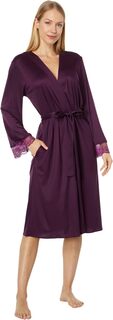 Халат из смесового шелка с длинными рукавами Lovis Hanro, цвет Sumac