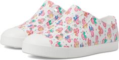 Кроссовки Jefferson Print Slip-On Sneakers Native Shoes Kids, цвет Shell White/Shell White/Minnie Paint Drops All Over Print