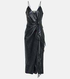 Платье миди carlee из искусственной кожи Simkhai, черный