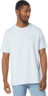 Винтажная футболка с короткими рукавами и китом, окрашенная в готовой одежде Vineyard Vines, цвет Ice Water