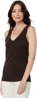 Майка Maya 1X1 Cotton V-Neck Wide Binding Tank Top Michael Stars, черный