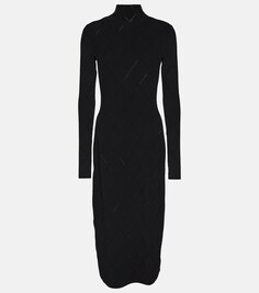 Платье миди с высоким воротником white label Proenza Schouler, черный