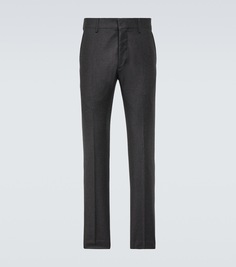 Узкие брюки из шерсти Ami Paris, серый