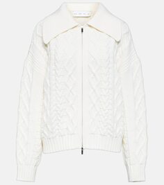 Шерстяной кардиган косой вязки white label Proenza Schouler, белый