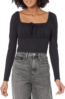 Топ Burleigh с квадратным вырезом Madewell, цвет True Black