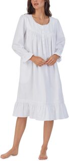 Платье для вальса из хлопковой фланели с длинными рукавами Eileen West, белый