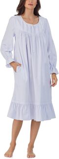 Платье для вальса из хлопковой фланели с длинными рукавами Eileen West, синий