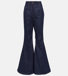 Расклешенные джинсы с высокой посадкой Nina Ricci, синий