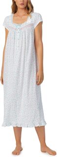 Платье для вальса с короткими рукавами Eileen West, цвет Aqua Ditsy