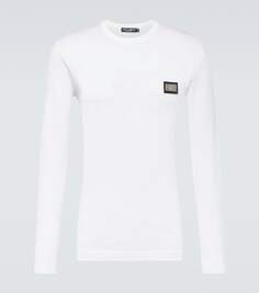 Хлопковая футболка с логотипом Dolce&amp;Gabbana, белый