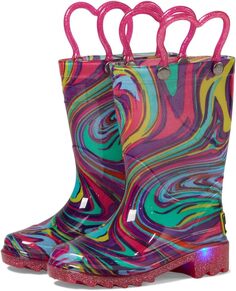Резиновые сапоги Lighted Rain Boots Western Chief, цвет Swirly Lighted
