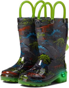Резиновые сапоги Lighted Rain Boots Western Chief, цвет Dino Lighted