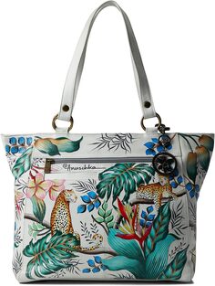 Большая сумка через плечо — 664 Anuschka, цвет Jungle Queen Ivory