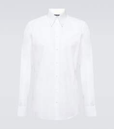 Хлопковая оксфордская рубашка Dolce&amp;Gabbana, белый