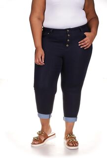 Джинсы Plus Size High-Rise Crop Skinny Selma Jeans in Dark Rinse Wash MICHAEL Michael Kors, цвет Dark Rinse Wash