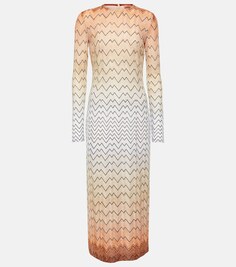 Платье миди с зигзагом Missoni, мультиколор