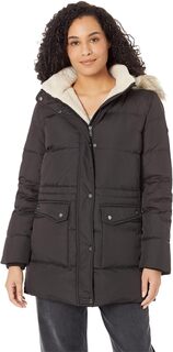 Пуховое пальто с молнией на груди и накладным карманом LAUREN Ralph Lauren, черный