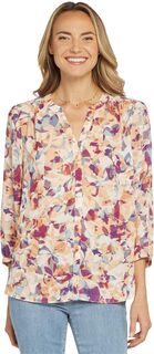 Блузка со складками на спине NYDJ, цвет Fallen Leaf