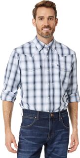 Рубашка Performance Long Sleeve Snap Plaid Wrangler, цвет Blue/White
