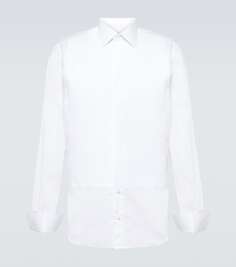 Хлопковая оксфордская рубашка Brioni, белый