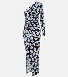 Платье макси kitana на одно плечо Diane Von Furstenberg, мультиколор