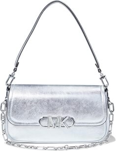 Сумка Parker Medium Convertible Pouchette Shoulder MICHAEL Michael Kors, цвет Silver