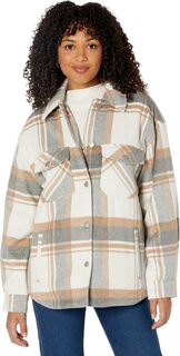 Пальто Oversized Wool Blend Jacket Levi&apos;s, цвет Light Grey/Tan/Cream Plaid Levis