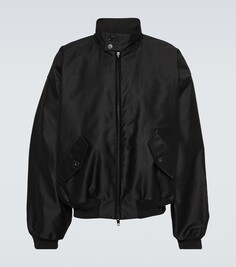 Бомбер harrington из хлопка Balenciaga, черный