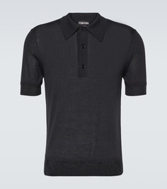 Рубашка-поло из кашемира и шелка Tom Ford, черный