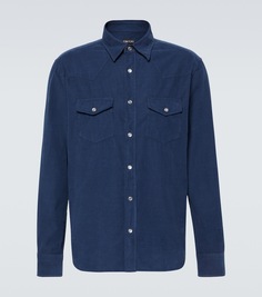 Вельветовая рубашка Tom Ford, синий
