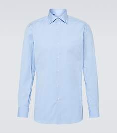Хлопчатобумажную рубашку Brioni, синий