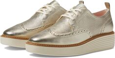 Оксфорды Originalgrand Platform Wing Tip Oxford Cole Haan, цвет Gold Talca/Ivory