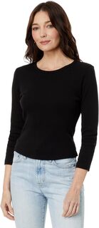 Укороченная футболка Emma с рукавами 3/4 Michael Stars, черный