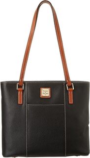 Маленькая сумка-шопер Pebble Lexington Dooney &amp; Bourke, цвет Black w/ Tan Trim