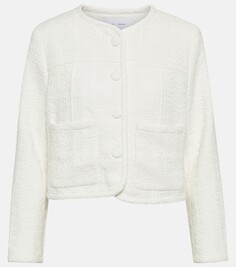 Укороченный твидовый пиджак white label Proenza Schouler, белый