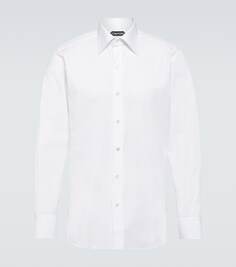 Рубашка из хлопкового поплина Tom Ford, белый