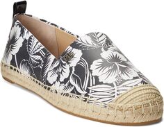 Лоферы Cameryn III Espadrilles Flat LAUREN Ralph Lauren, цвет Black/White/Black