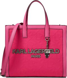 Сумка-тоут в стиле модерн Karl Lagerfeld Paris, фуксия