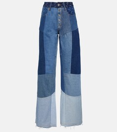 Регенерированные джинсы широкого кроя Marine Serre, синий