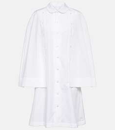 Платье-рубашка из хлопкового поплина Noir Kei Ninomiya, белый