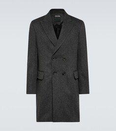 Пальто из смесовой шерсти Zegna, серый