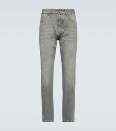 Узкие джинсы Brunello Cucinelli, серый