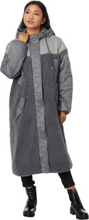 Пальто смешанная техника с капюшоном Avec Les Filles, цвет Charcoal