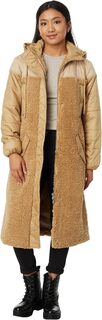 Пальто смешанная техника с капюшоном Avec Les Filles, цвет Camel
