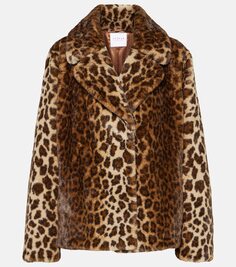 Куртка amani из искусственного меха с леопардовым принтом Velvet, мультиколор